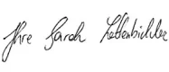 Unterschrift von Sarah Lettenbichler