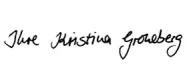 Unterschrift von Kristina Groneberg